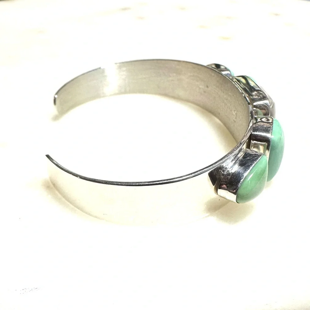 Jay King Green Variscite | Solid Sterling Silver Cuff Bracelet
